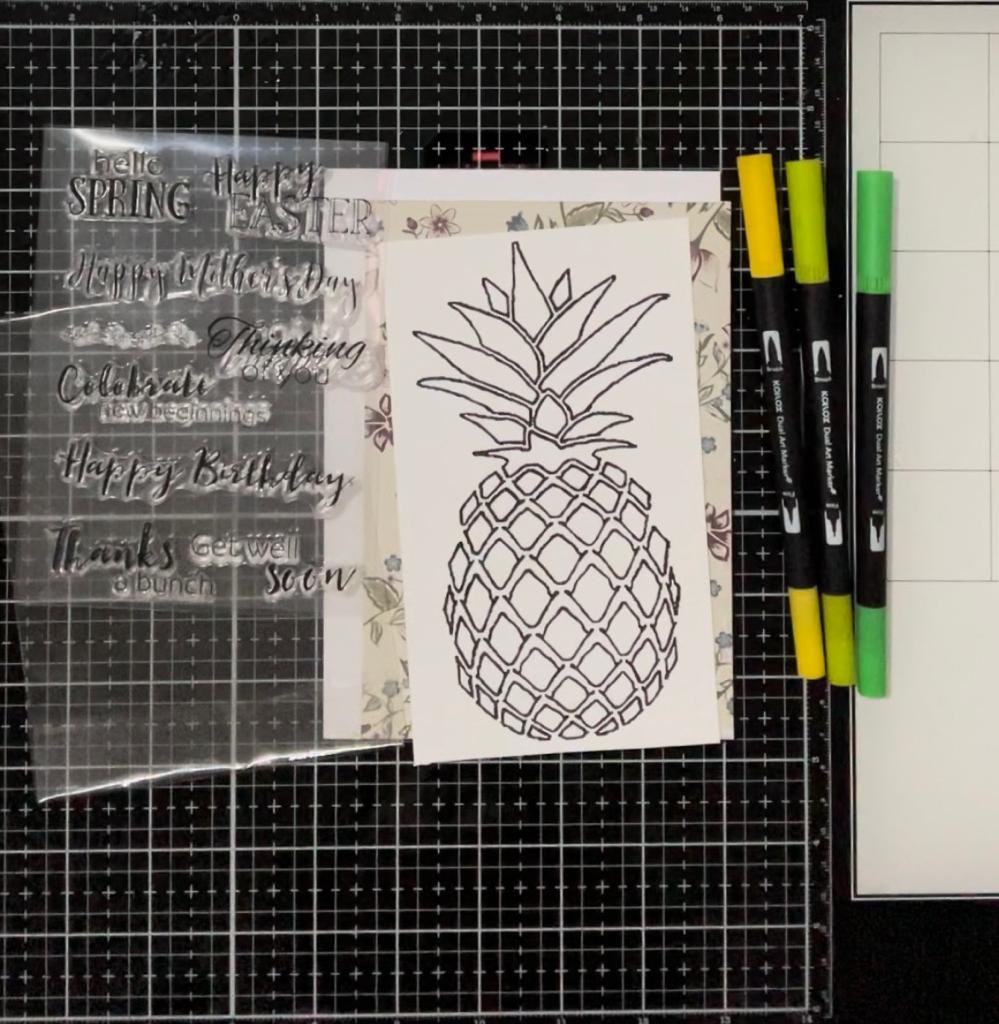 Material for Sweet Pineapple Card