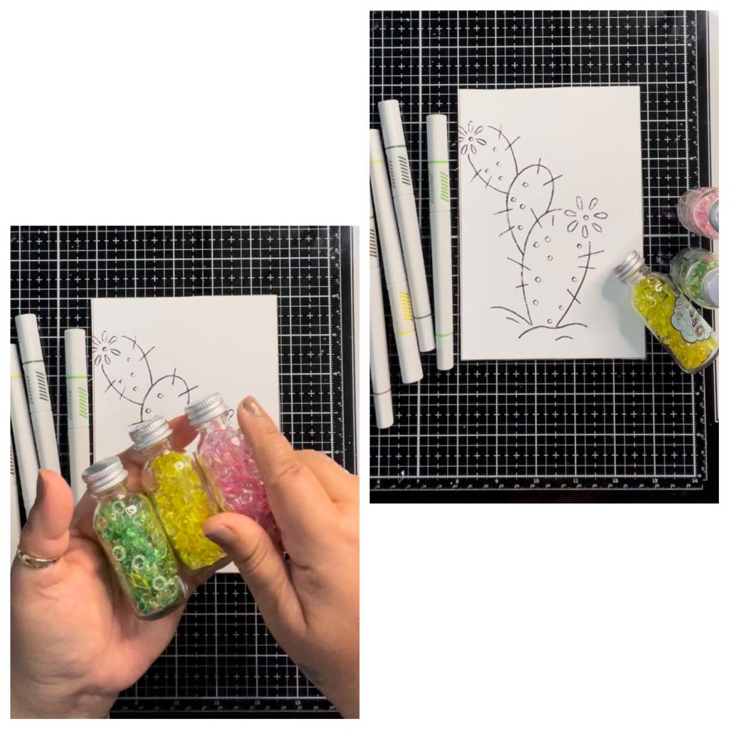 Material-used-for The Blooming Cactus Canvas