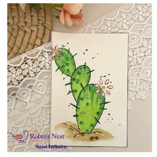 Final Look of the Blooming Cactus Canvas
